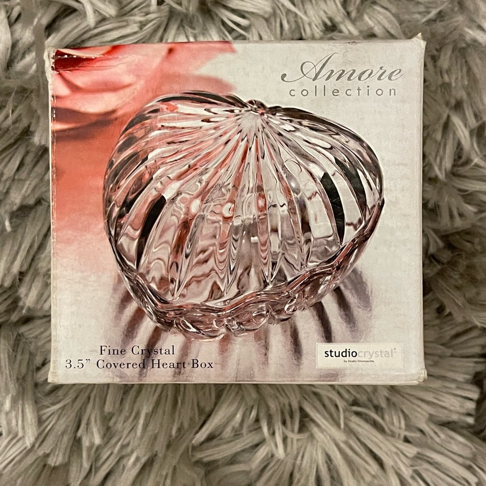 Amore Collection - Fine Crystal Covered Heart Box